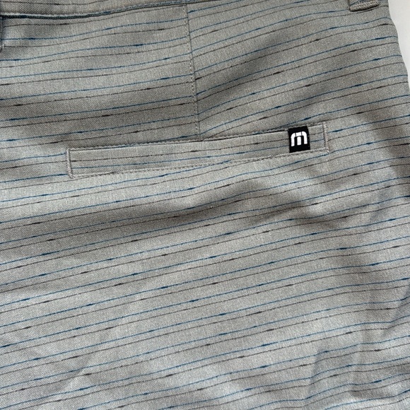 Travis Mathew Light Gray Striped Flat Front Shorts - Picture 6 of 6